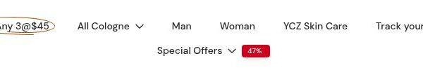 YCZ Fragrance's own store pricing: Buy Any 3@$45 All Cologne Man Woman YCZ Skin Care Track your order Special Offers…